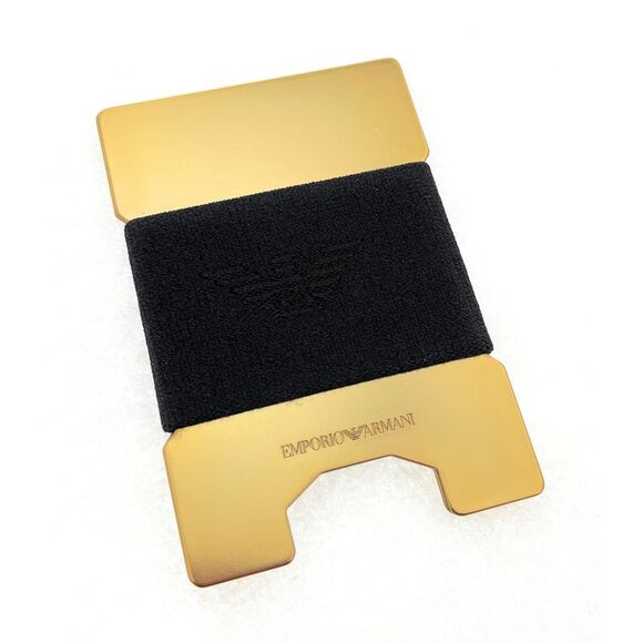 Emporio Armani Brushed Gold Money Card Holder - Picture 3 of 3